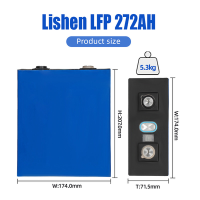 Lishen 3.2V 272ah 280ah Lifepo4 بطاريات ليثيوم للطاقة الشمسية 48V